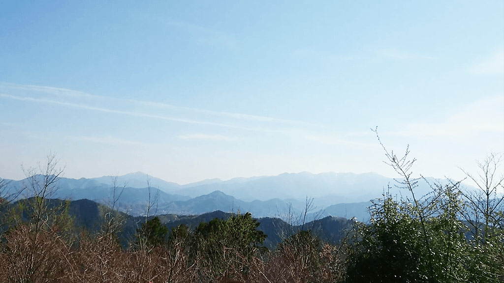 The scenery from the top of Mt.Takao